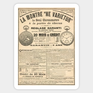 1900 French advert Best Watch in the World Sticker